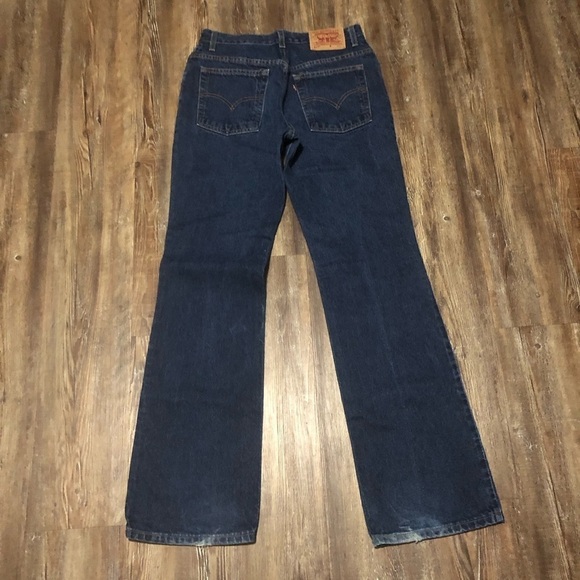 Vintage Levi's 517 Jeans Women's 9 Bootcut Slim Fit Dark Wash Y2K High Rise - Picture 4 of 6